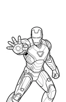 Iron Man kleurplaat 13